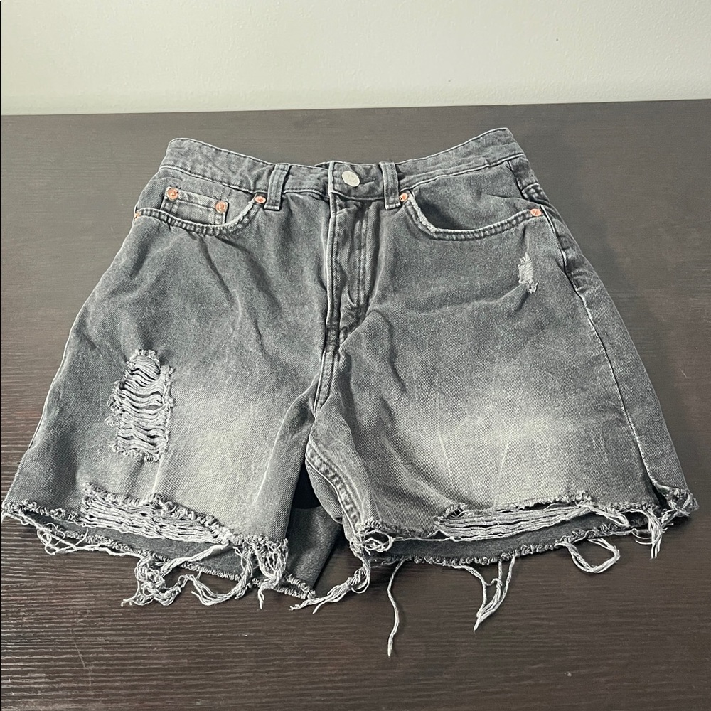 Divided Gray Jean Shorts